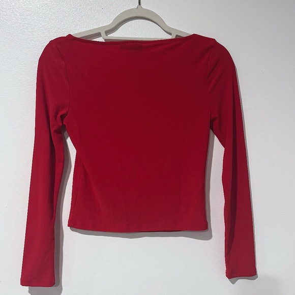 Free Press Asymmetrical Neck Long Sleeve Top - Picture 4 of 5